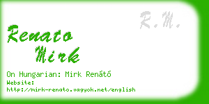 renato mirk business card