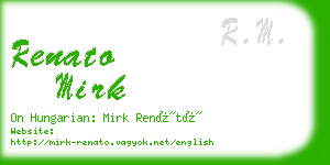 renato mirk business card